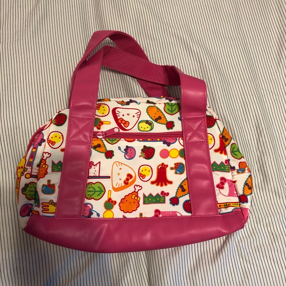 Hello kitty bag with food characters